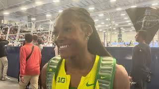 Aaliyah McCormick On Runner-Up Finish In 60mH (7.91) At 2025 NCAA Indoor Champs, Talks Oregon Team