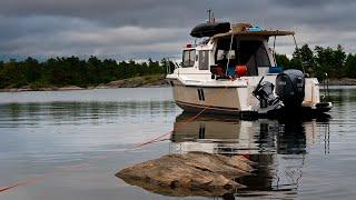 TINY LIVE ABOARD BOAT and a Black Bear ! -  Ep 12