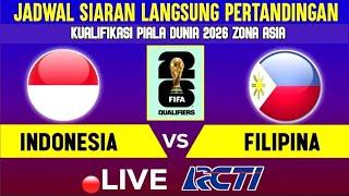 Timnas Indonesia vs Filipina ~Kualifikasi piala dunia 2026 ~Tayang malam hari ini jadwalnya 