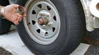 How to grease wheel bearings on a boat trailer