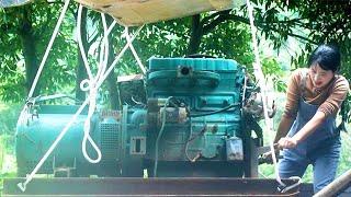 Genius Girl Repaired 30kw Generator Set For The First Time, It Was Smashed By Stone|Linguoer