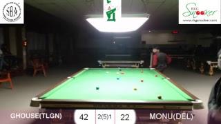 MONU CHOUDHARY (DEL) vs MD GHOUSE (TLGN) SENIOR SNOOKER NATIONALS 2018