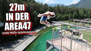 Speed-Challenge in der Area47 // Sprung aus 27 Metern vom RedBull-Profi!!