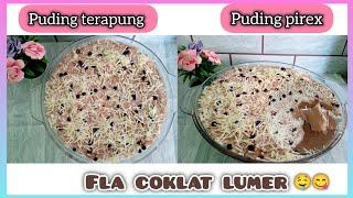 Resep Puding Terapung Fla cokelat lumerPUDING PIREX ekonomis #pudingcoklat #pirex #antigagal