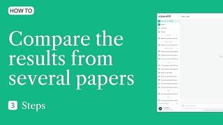 How to compare the results data of papers with scienceOS? | AI Research Tool for Literature Research