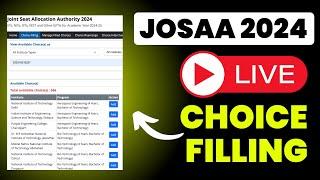 Josaa Counselling 2024: Live Registration Process & Choice Filling | Complete Process Step By Step 