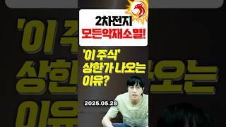 2차전지 모든 악재소멸! '이 주식' 상한가 나오는이유?