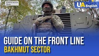 Ukrainian guide on the front line