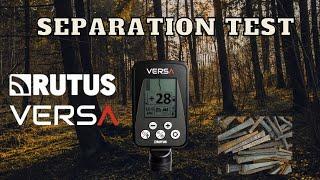 RUTUS VERSA 2.44 SEPARATION TEST WITH STOCK COIL - Metal Detecting