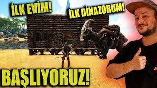 İLK DİNAZORUMU ALDIM! İLK EVİMİ YAPTIM! ARK SURVIVAL EVOLVED (ISLAND) #1