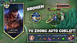 LAPU LAPU BUILD THUNDER BELT KUAT BANGET & SAKIT !! YU ZHONG SAMPE COKLAT - MOBILE LEGENDS