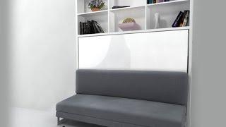 Italian Horizontal Wall Bed Over Sofa | Expand Furniture