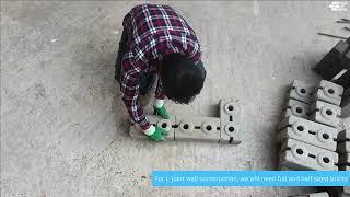 How to build an L-corner with CSEB interlockig brick (NEPALI AUDIO)