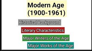 Modern Age in Literature | Modernism Literary Movement | Modernism in English Literature |Modern Age