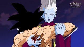 Whis crying after Goku's death after fighting the father of kings with the greatest transformation