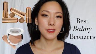 Merit Beauty Bronze Balm vs Makeup by Mario Soft Sculpt Skin Enhancer | Sheer Balmy Bronzers