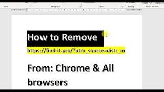 How to Remove find it pro From Chrome All browsers