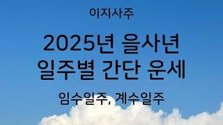 2025년 을사년 일주별 간단운세 임수, 계수