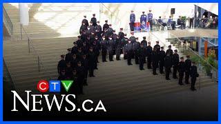 Graduation ceremony held for police officers and police dogs