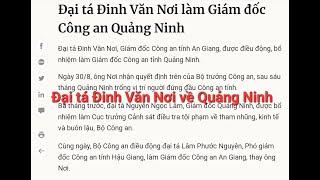 Đại tá Đinh Văn Nơi làm giám đốc công an Quảng Ninh