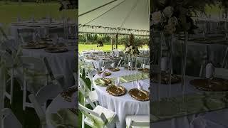 Beautiful outdoor wedding and tent reception