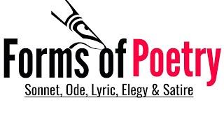 Forms of poetry: Sonnet, Ode, Lyric, Elegy and Satire in Hindi Dafinition and Example