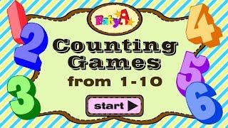 Counting games | Counting numbers from 1-10 by BabyA Nursery Channel