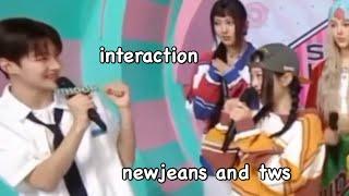 newjeans and tws cute interaction at music core
