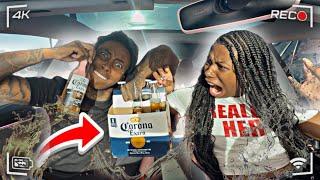DRINKING PACKS OF B33R  Prank On GIRLFRIEND * HILARIOUS* 