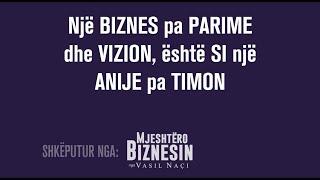 Një BIZNES pa PARIME dhe VIZION është si një ANIJE pa TIMON.