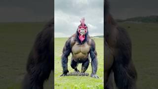 Rooster ka Gorilla Avatar | Animal Antics "#youtubeshorts #vairalshort #trendingshorts #shortvideo