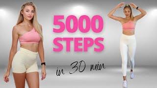 Fast 5000 Steps in 30 min | No Repeat Cardio Workout | Do It Twice and Get 10000 Steps!