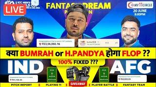 LIVE IND vs AFG Dream11 Prediction | IND vs AFG Dream11 Team | Dream11 Team of Today Match | Dream11