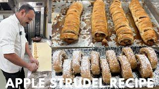 Apple Strudel Recipe | Puff Pastry Apple Strudel | Hot Dessert Recipe | Apple Puff Pastry