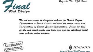 Web Consulting: Business Website Development with Final Web Design, Inc.