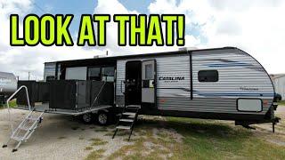 That's different!  Very special travel trailer RV!  Coachmen 303RKP