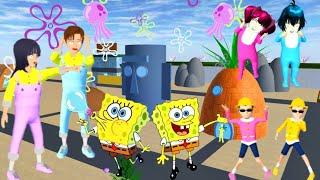 Yuta Mio Masuk Ke Dalam Tv? Ke Rumah Spongebob?! | SAKURA SCHOOL SIMULATOR