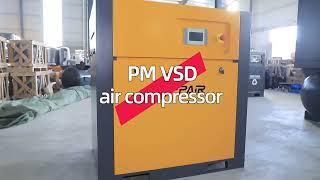 15kw PM VSD compressor energy-saving screw air compressor with touching screen and Baosi air end.