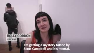 Tattoo artist Scott Campbell offers mystery tattoos through hole in the wall