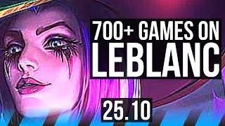 LEBLANC vs IRELIA (MID) | 9/1/4, 700+ games | EUW Master | 25.10