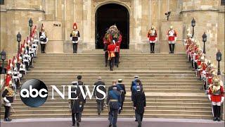 Queen Elizabeth II's procession arrives at St. George's Chapel | ABC News