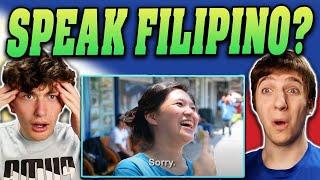 Americans React to Can Filipinos Speak Their Own Language? (Tagalog Challenge)