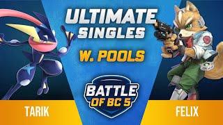 Tarik (Greninja) vs Felix (Fox) - Ultimate Singles Losers Top 32 - Battle of BC 5