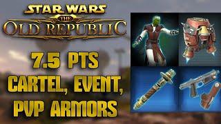 SWTOR - 7.5 PTS Cartel Market, Dantooine Event & PVP Season 6 Armor Sets In Game Preview Showcase
