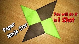 How To Make a Paper Ninja Star (Shuriken) - Origami - Simple Steps || Art for Children