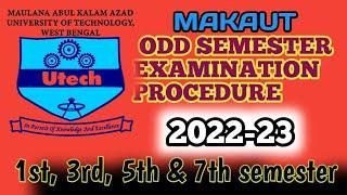 Odd sem find semester examination 2022-23 procedure | Makaut odd semester examination| @amdt