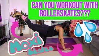 ROLLERSKATING FOR BEGINNERS | WORKING OUT IN MOXI SKATES!