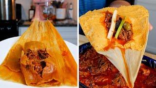 How to Make THE BEST AUTHENTIC MEXICAN HOMEMADE RED BEEF TAMALES | Tamales Rojos