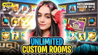 BGMI CUSTOM ROOM LIVE || GIRL GAMER ️| A6 Royal Pass Giveaway | bgmicustomroom #bgmi