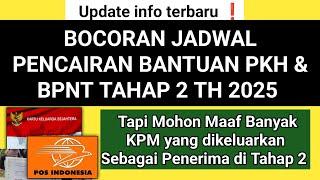 LEAKED SCHEDULE FOR DISBURSEMENT OF PKH & BPNT ASSISTANCE PHASE 2 2025 // WHEN WILL PKH PHASE 2 2...